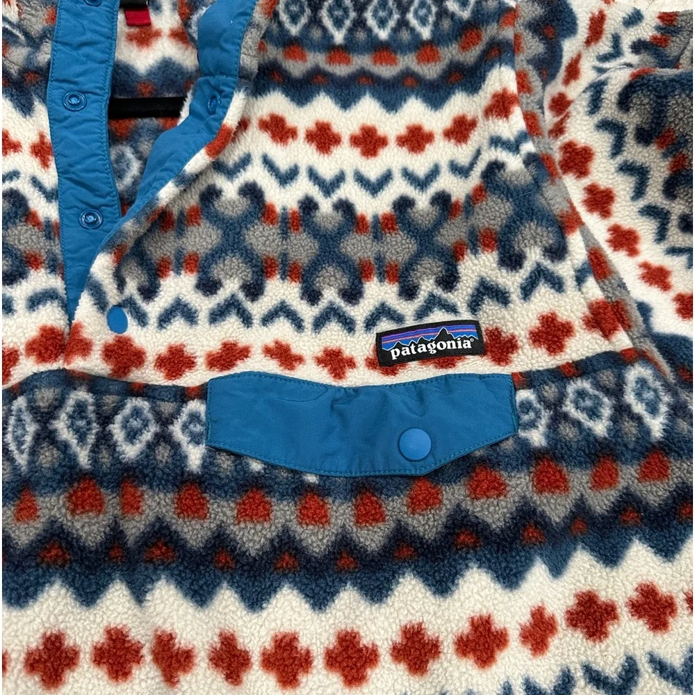 🚫SOLD🚫Patagonia Synchilla Snap T Fleece Pullover Cliff Underwater Blue - Picture 6 of 6